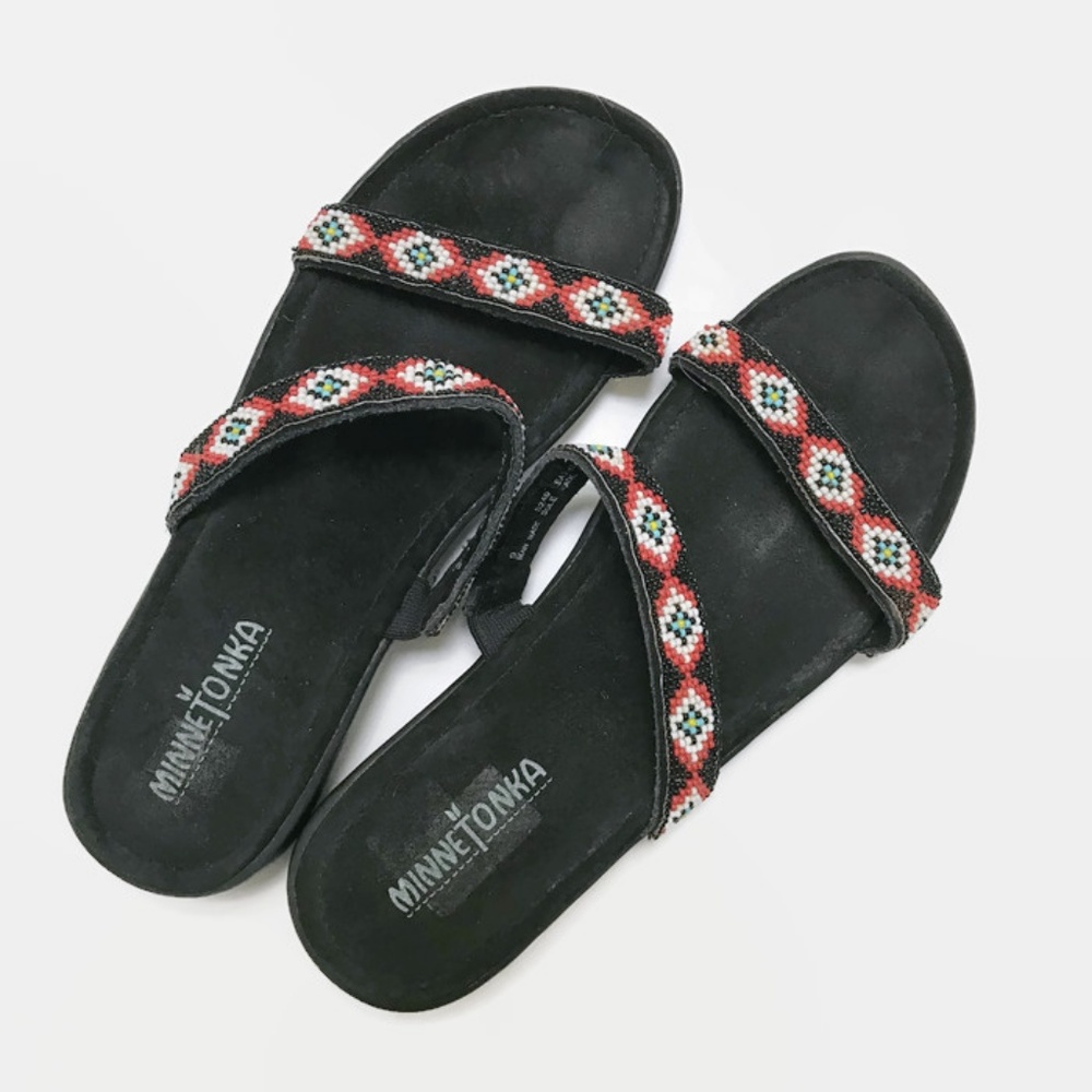 Minnetonka Native American Beads Sandals Straps
